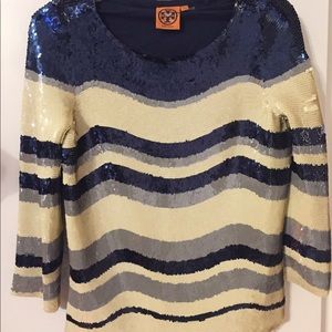 Tory Birch sequined top